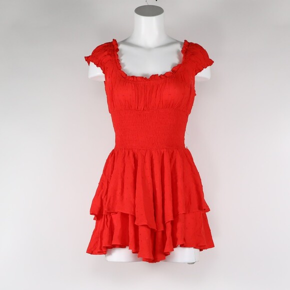 Princess Polly Jumpsuit love galore Romper Red ruffle cute tailgate - Picture 1 of 5